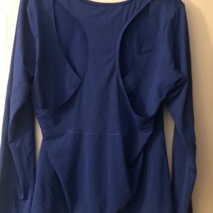 Athleta racerback longsleeve in royal blue, size L